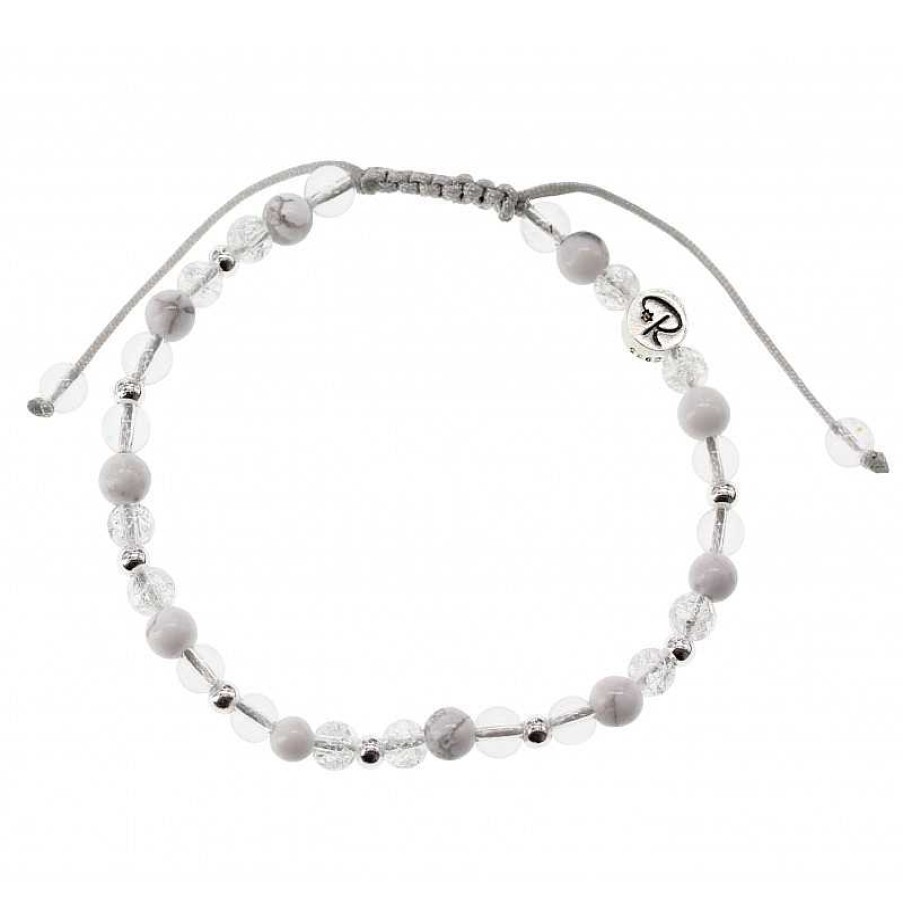 Reve de Jade | Bracelet Trinidad - Cristal De Roche, Howlite Et Argent