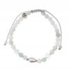 Reve de Jade | Bracelet Meredith - Agate Botswana, Quartz Aura Et Argent 925