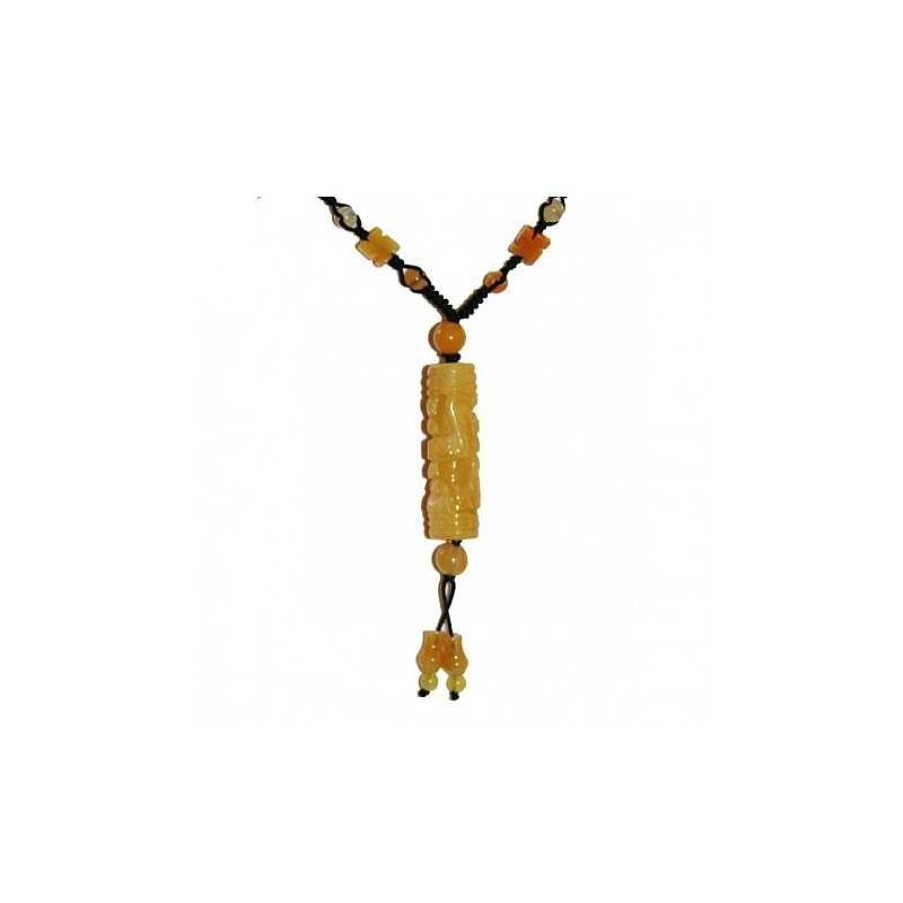 Reve de Jade | Collier Totem En Jade Jaune