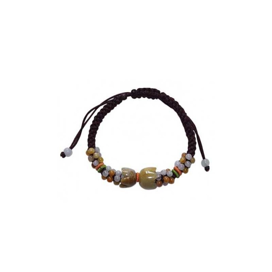 Reve de Jade | Bracelet En Jade Orang Diabolo - Marron