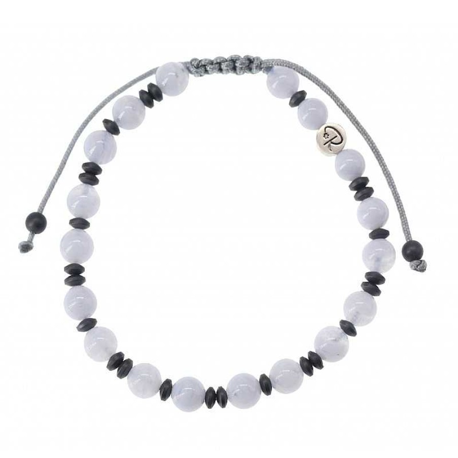 Reve de Jade | Bracelet Notos - Jade Blanc Et H Matite