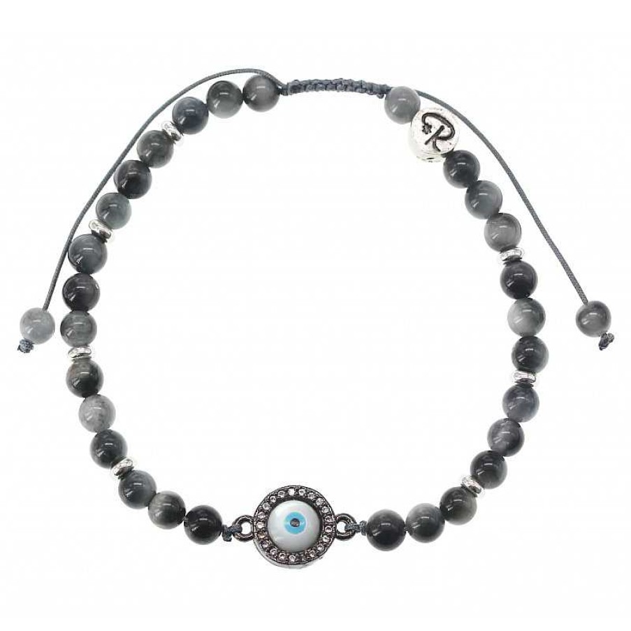 Reve de Jade | Bracelet Nazar - Oeil De Nazar, Quartz Oeil De Chat Et A925