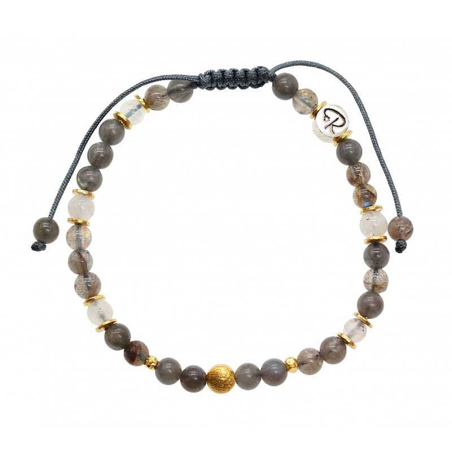 Reve de Jade | Bracelet Glitter - Labradorite, Pierre De Lune Et Plaqu Or