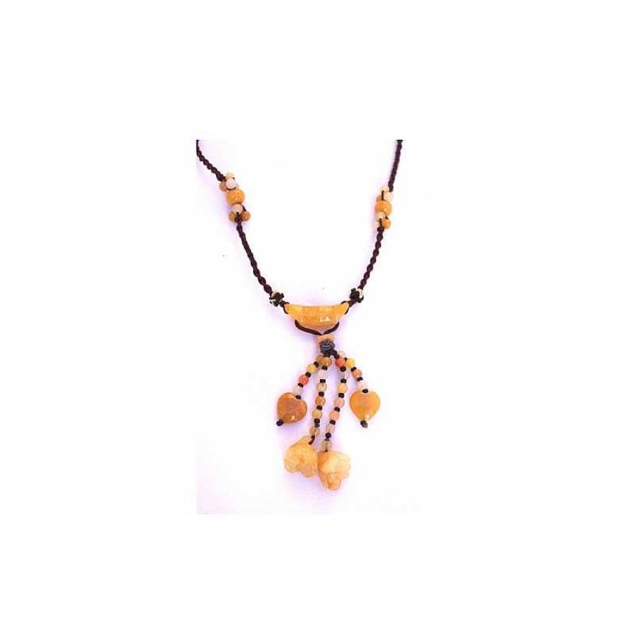 Reve de Jade | Collier Vintage En Jade Jaune