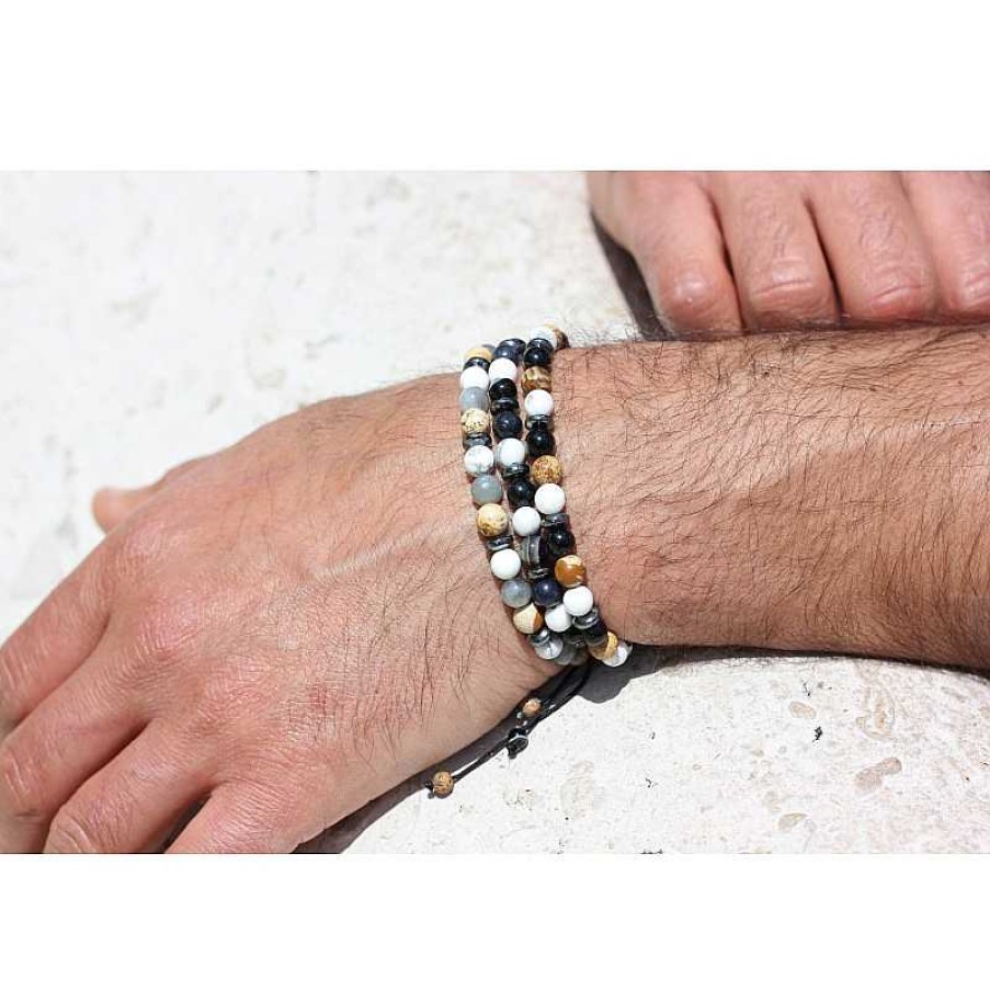 Reve de Jade | Bracelet Rapha L - Dumorti Rite, Howlite, Et Agate