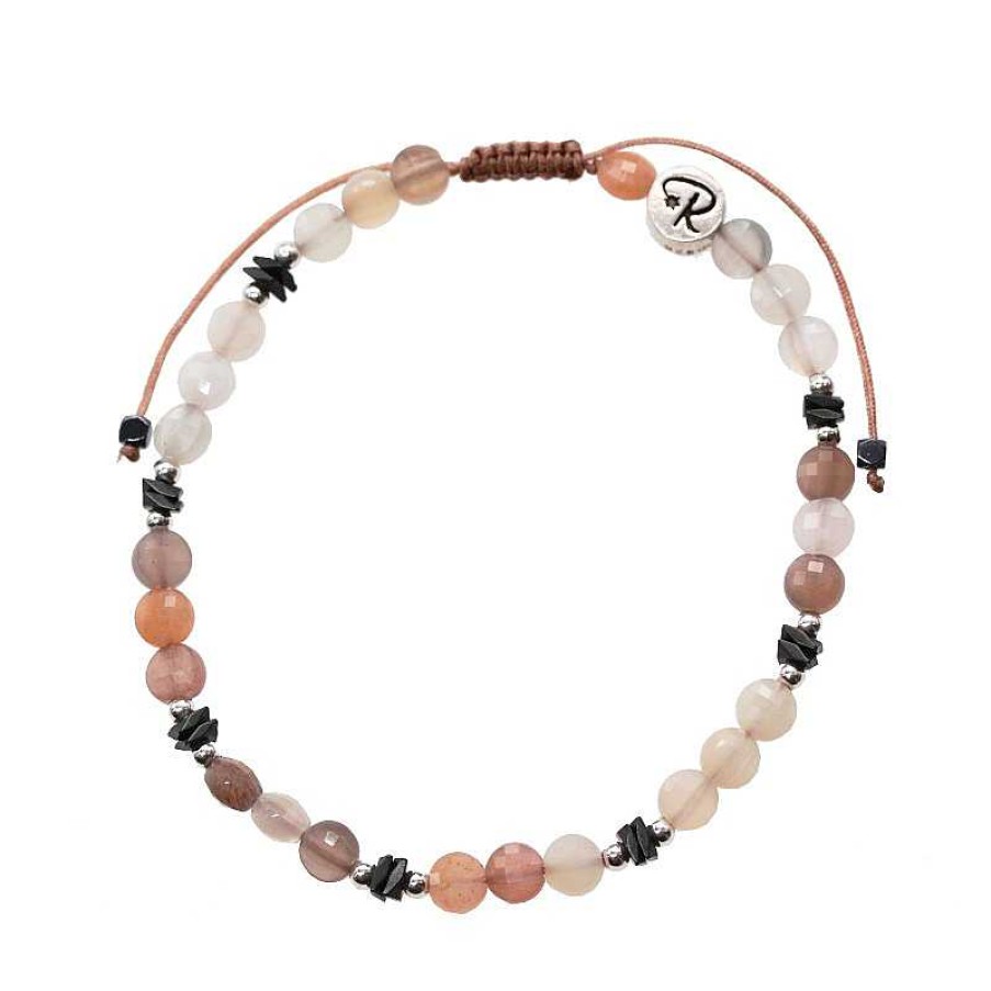 Reve de Jade | Bracelet Rh A En Agate, H Matite Et Argent 925