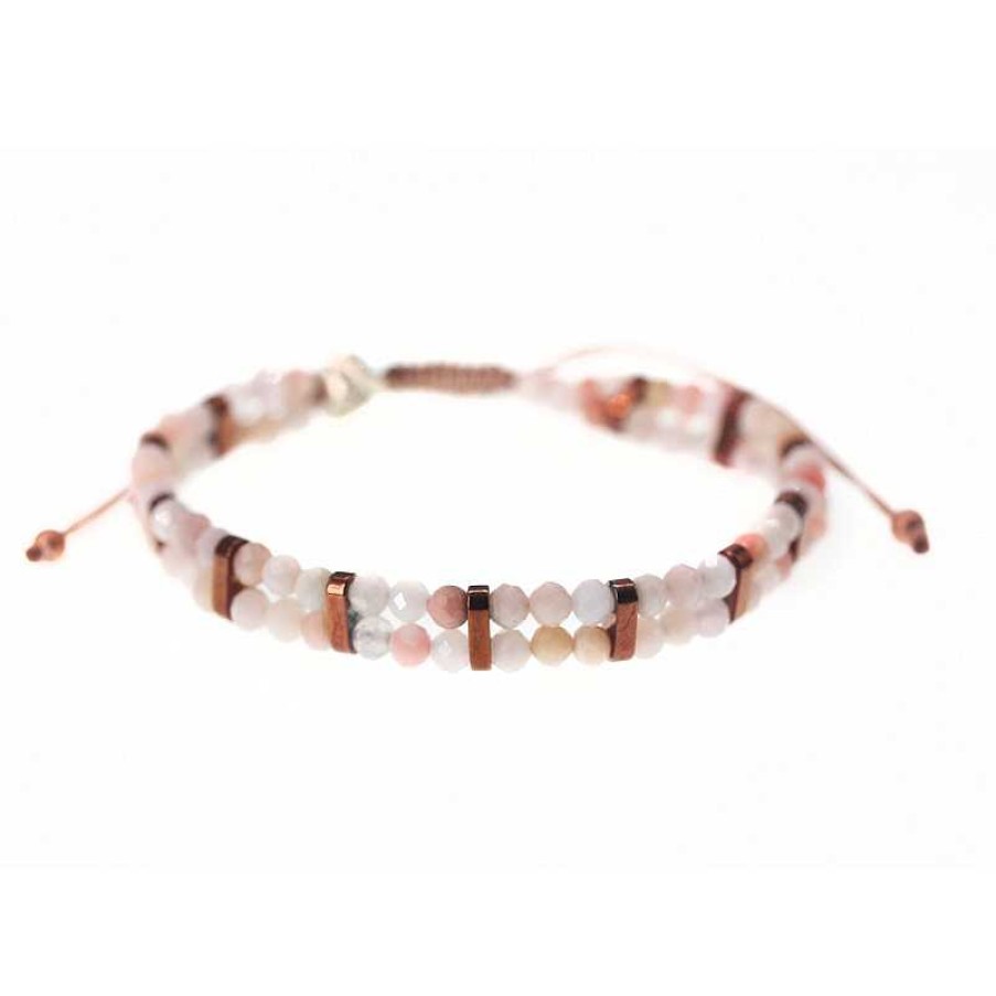 Reve de Jade | Bracelet Aphrodite - Grenat Et H Matite