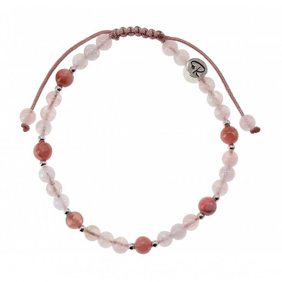 Reve de Jade | Bracelet Quinta - Morganite, Rhodchrosite Et Argent 925