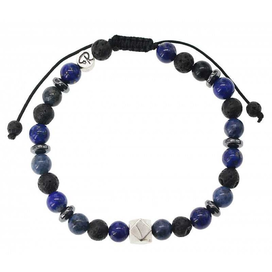 Reve de Jade | Bracelet Baby Presley - Dumorti Rite, Lapis Lazuli, Pierre De Lave Et Argent 925