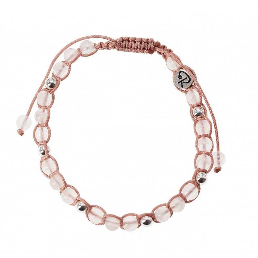 Reve de Jade | Bracelet Aqua - Quartz Rose Et Argent 925