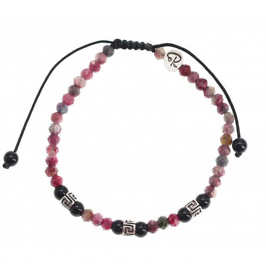 Reve de Jade | Bracelet Com Te - Tourmaline Color E, Pierre Et Argent 925