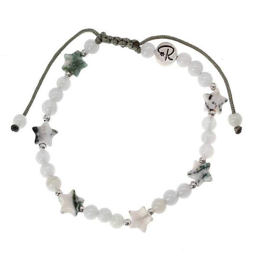 Reve de Jade | Bracelet Enfant " Toile Filante" - Tourmaline, Quartz Rose Et Argent 925