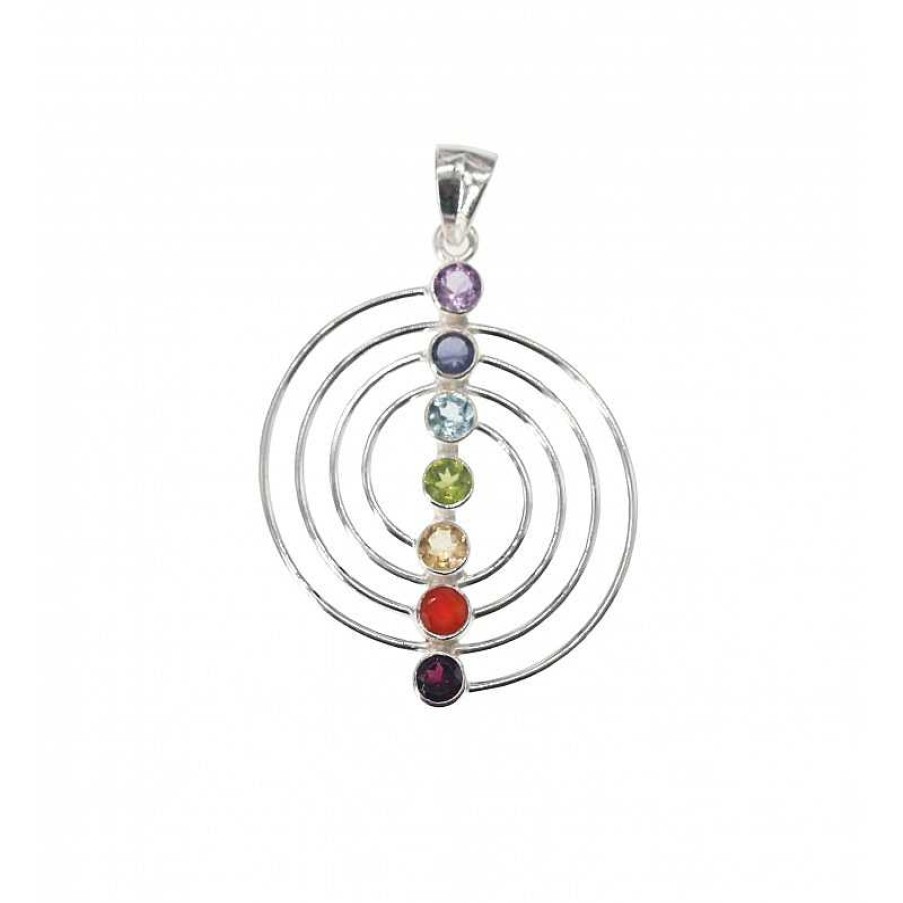 Reve de Jade | Pendentif "Spirale" - 7 Chakras