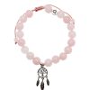 Reve de Jade | Bracelet Attrape R Ves - Quartz Rose Et Argent 925