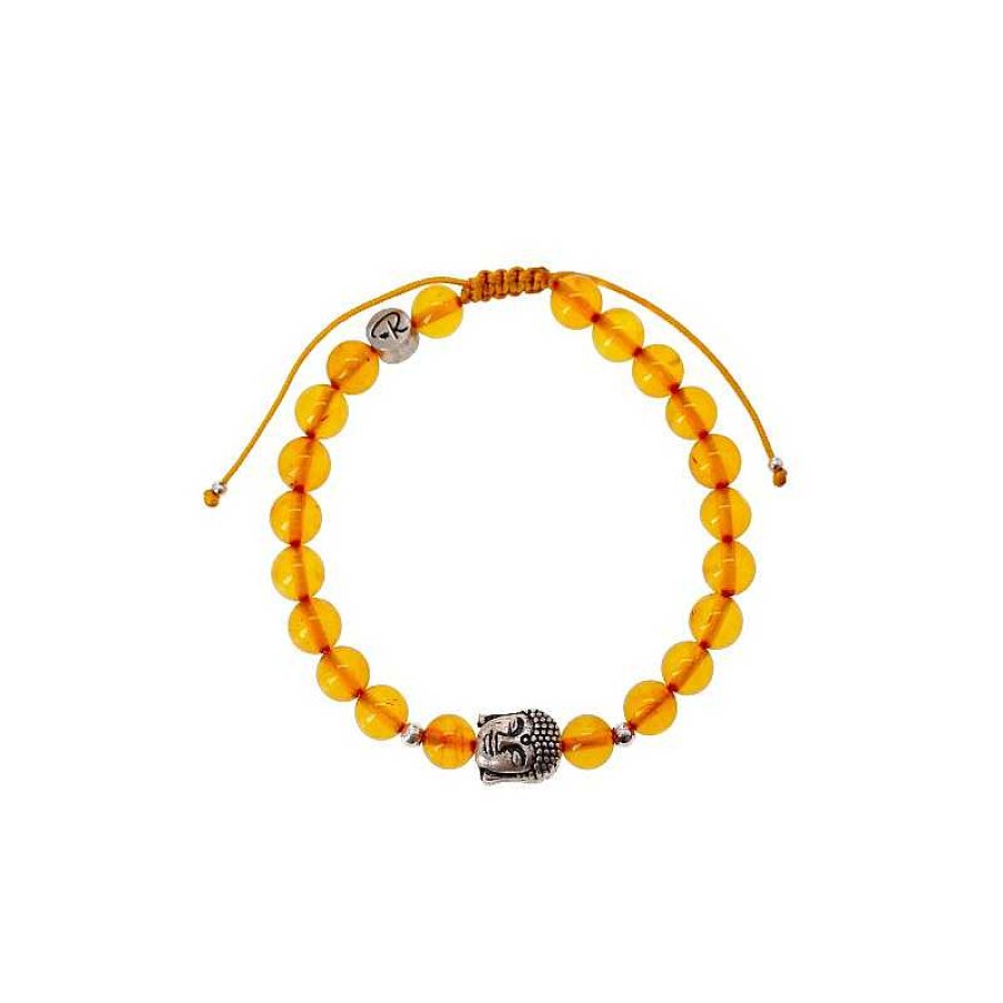 Reve de Jade | Bracelet Bouddha - Ambre Et Argent 925