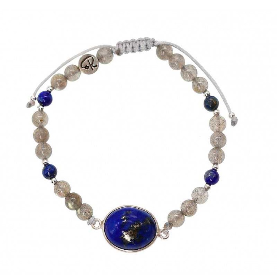 Reve de Jade | Bracelet Chamuel - Lapis Lazuli, Labradorite Et Argent 925