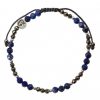 Reve de Jade | Bracelet Bicolore - Lapis Lazuli, Pyrite Et Argent 925