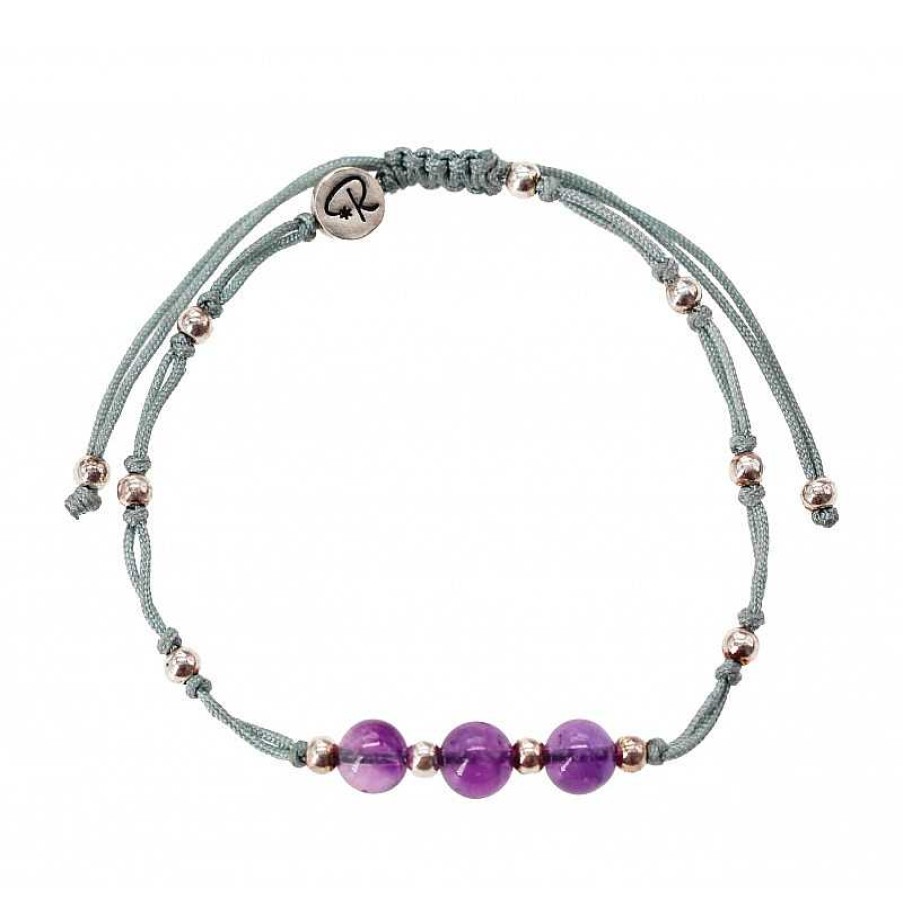 Reve de Jade | Bracelet Trio En Pierre - Am Thyste Et Argent