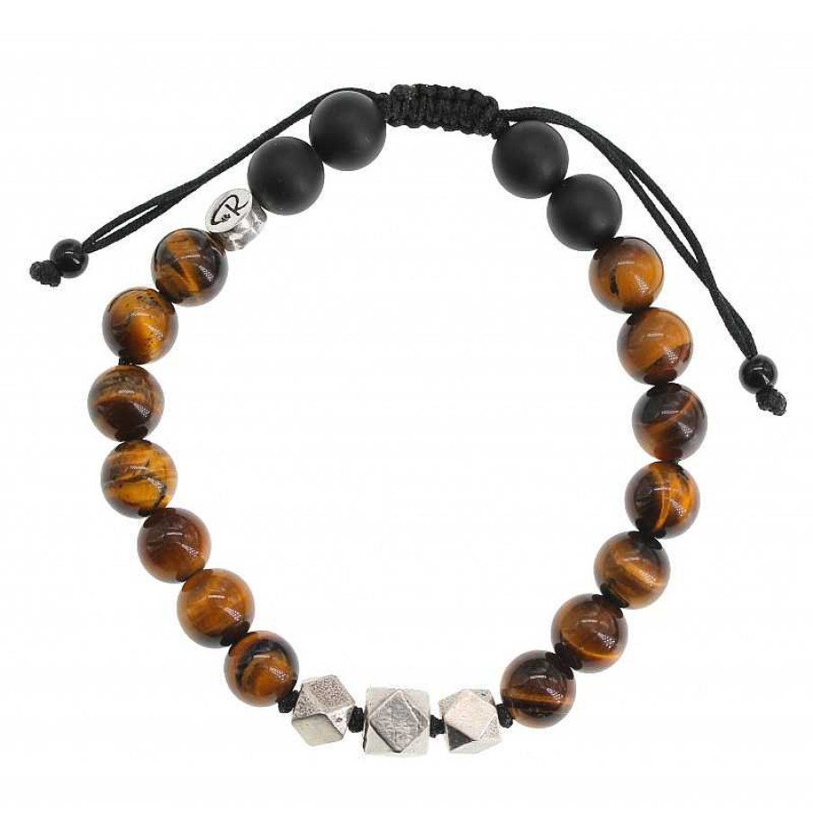 Reve de Jade | Bracelet Presley - Oeil De Tigre, Agate Et Argent 925