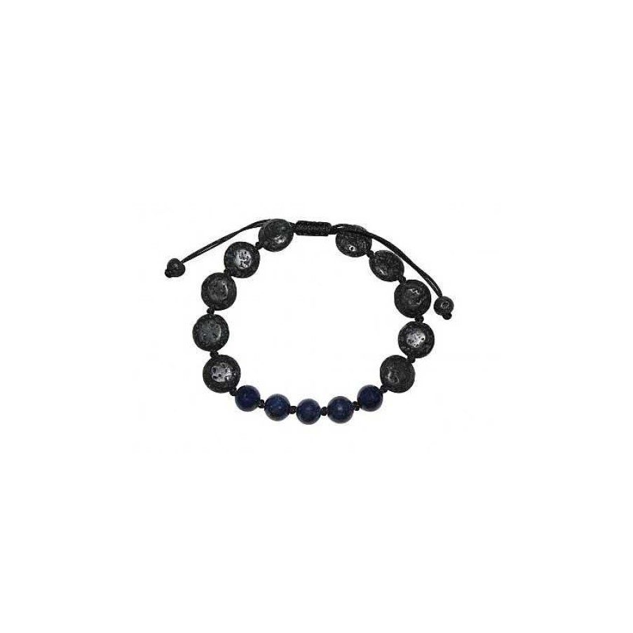 Reve de Jade | Bracelet Volcanique En Lapis Lazuli