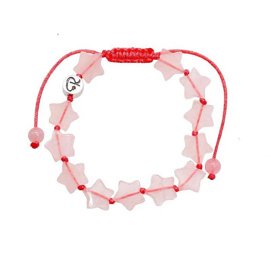 Reve de Jade | Bracelet Estrella Pour Enfant En Quartz Rose