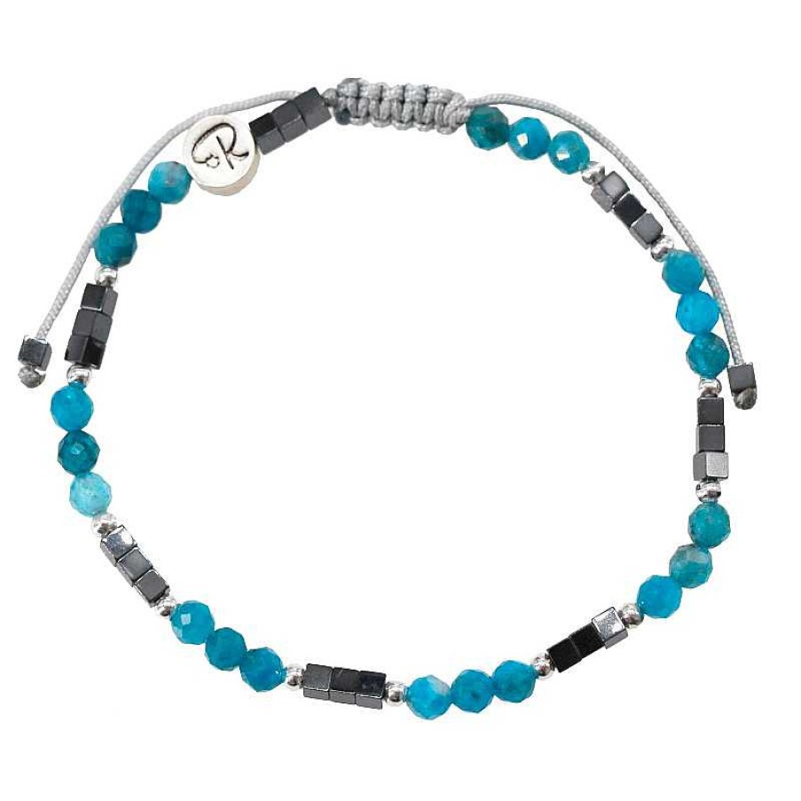 Reve de Jade | Bracelet Bicolore - Apatite, H Matite Et Argent 925