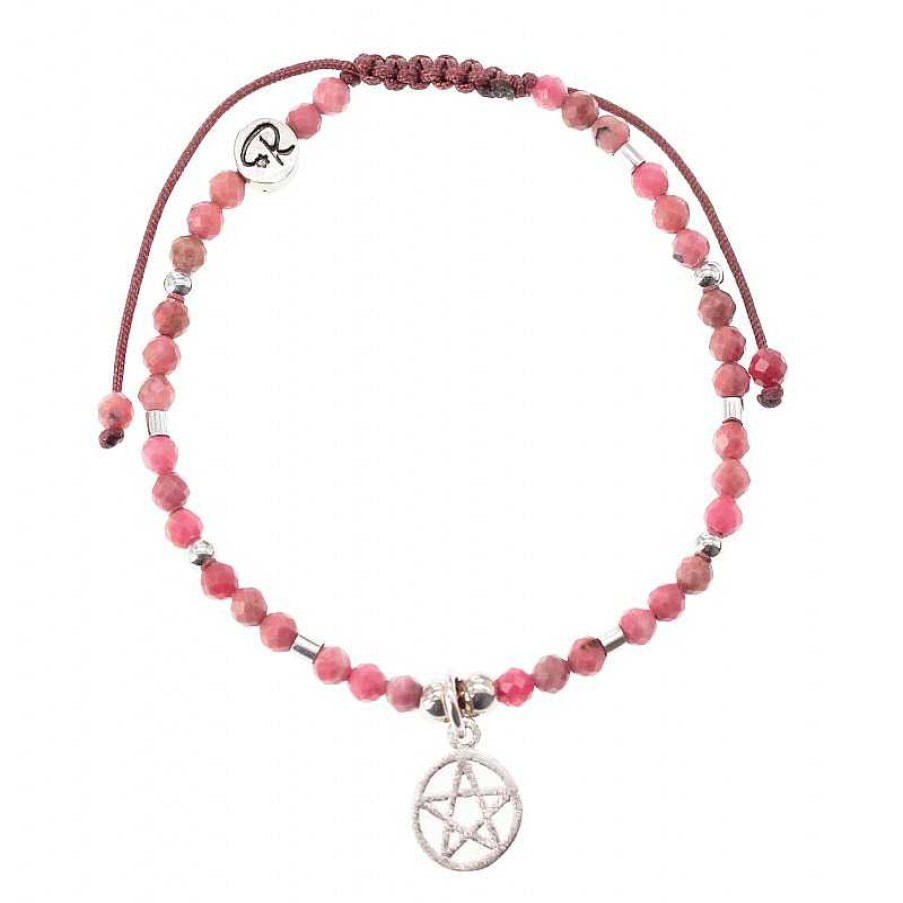 Reve de Jade | Bracelet Pentacle - Rhodonite Et Argent 925