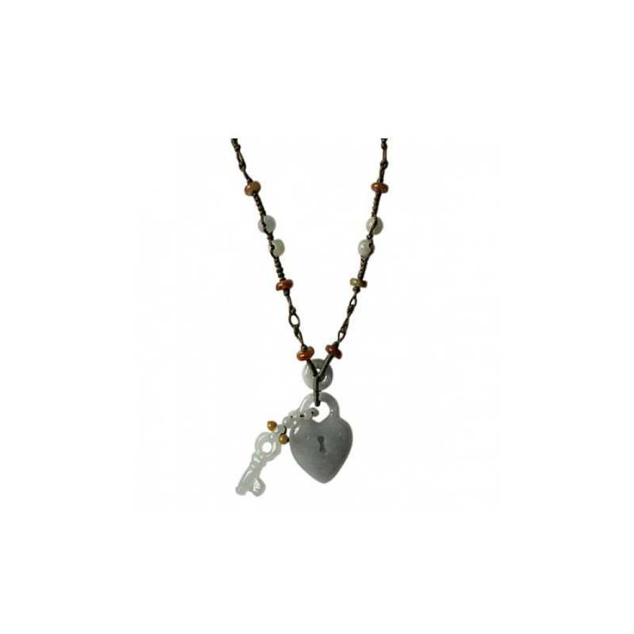 Reve de Jade | Collier Cadena Coeur En Jade