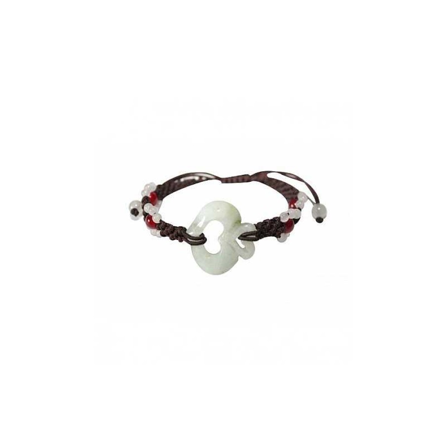 Reve de Jade | Bracelet Coeur En Jade - Marron