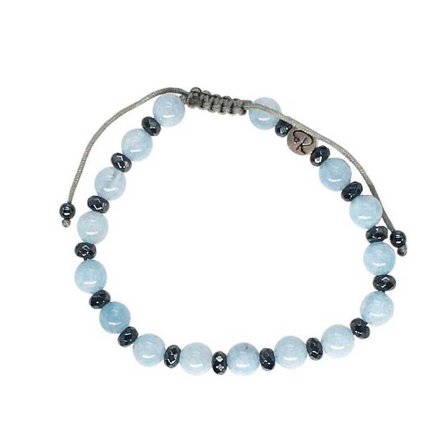 Reve de Jade | Bracelet Aigue-Marine Et H Matite