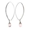 Reve de Jade | Boucles D'Oreille Pendantes En Quartz Rose