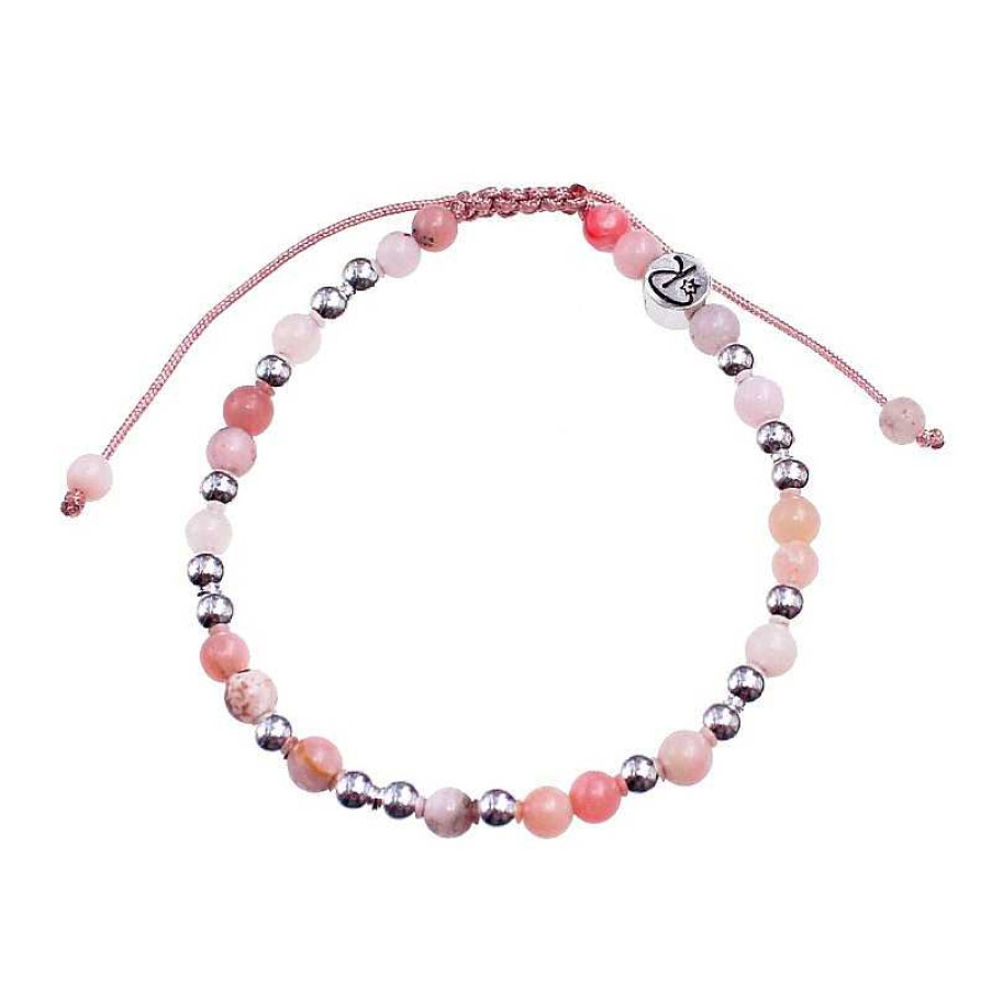 Reve de Jade | Bracelet Finesse - Opale Rose Et Argent 925