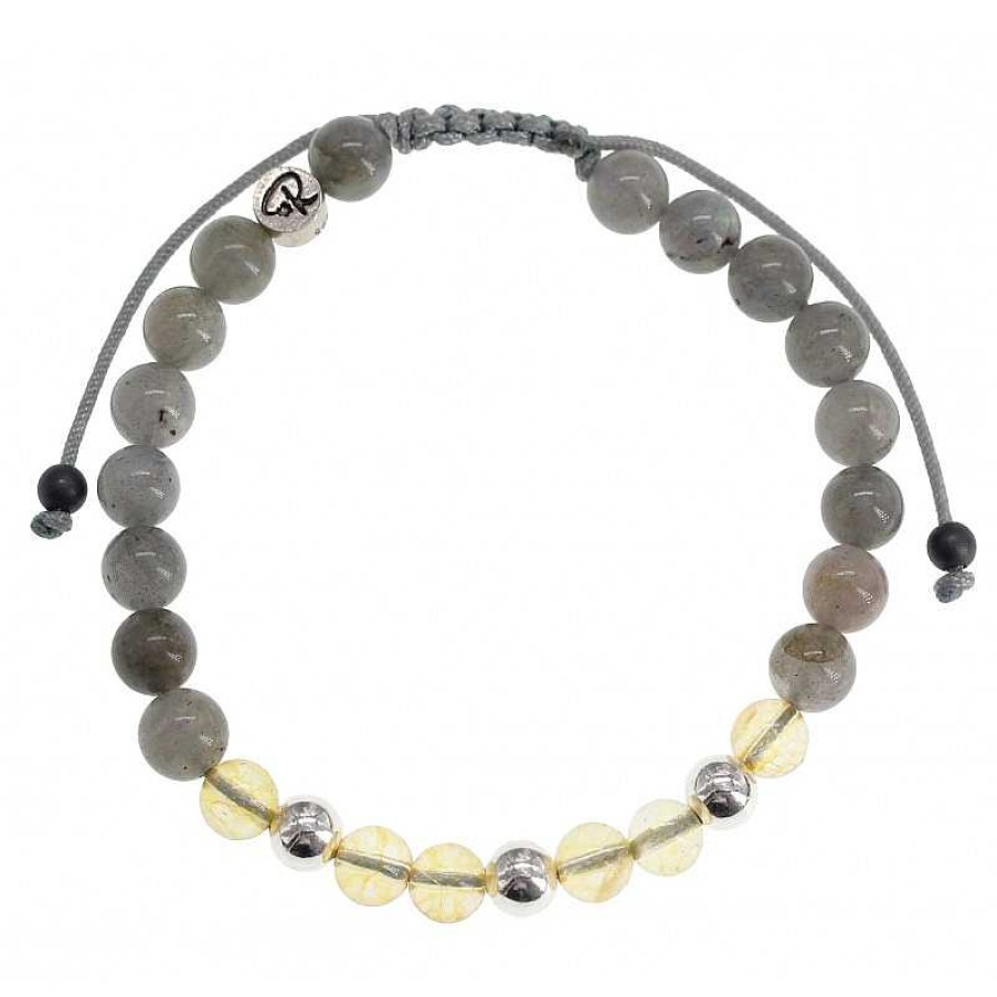 Reve de Jade | Bracelet Sirius - Labradorite, Citrine Et Argent 925