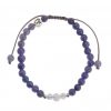 Reve de Jade | Bracelet Le La - Tanzanite, Cristal De Roche Et A925