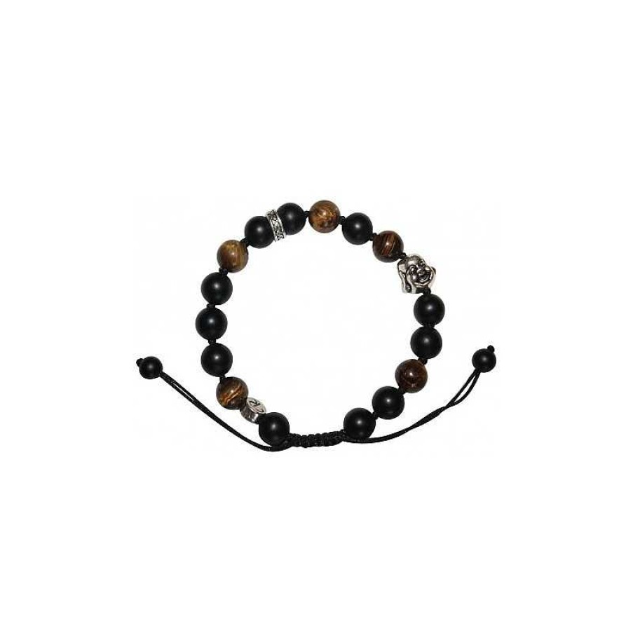 Reve de Jade | Bracelet Zenitude En Oeil De Tigre Et Agate Noire