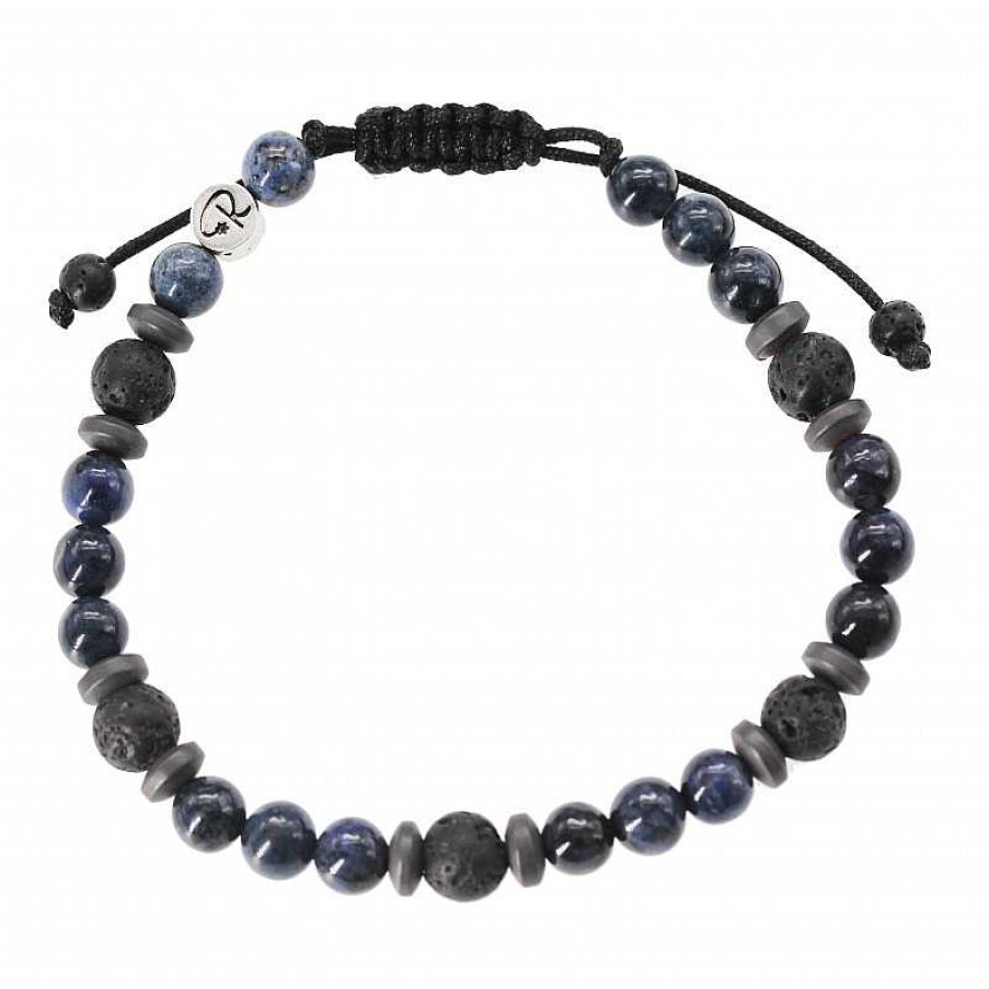 Reve de Jade | Bracelet "Barva" En Pierre De Lave, Dumorti Rite Et H Matite