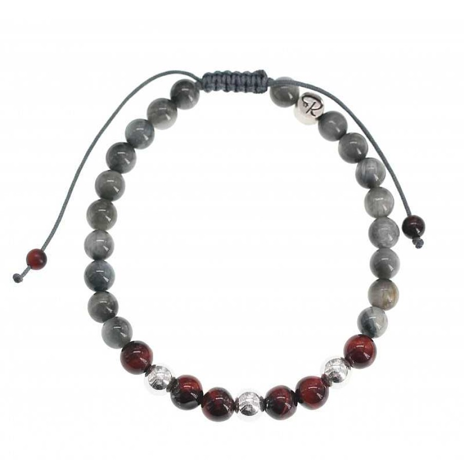 Reve de Jade | Bracelet Sirius - Quartz Oeil De Chat, Oeil De Taureau Et Argent 925