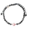 Reve de Jade | Bracelet Pearl - Rhodochrosite, Perle De Culture Et Argent 925