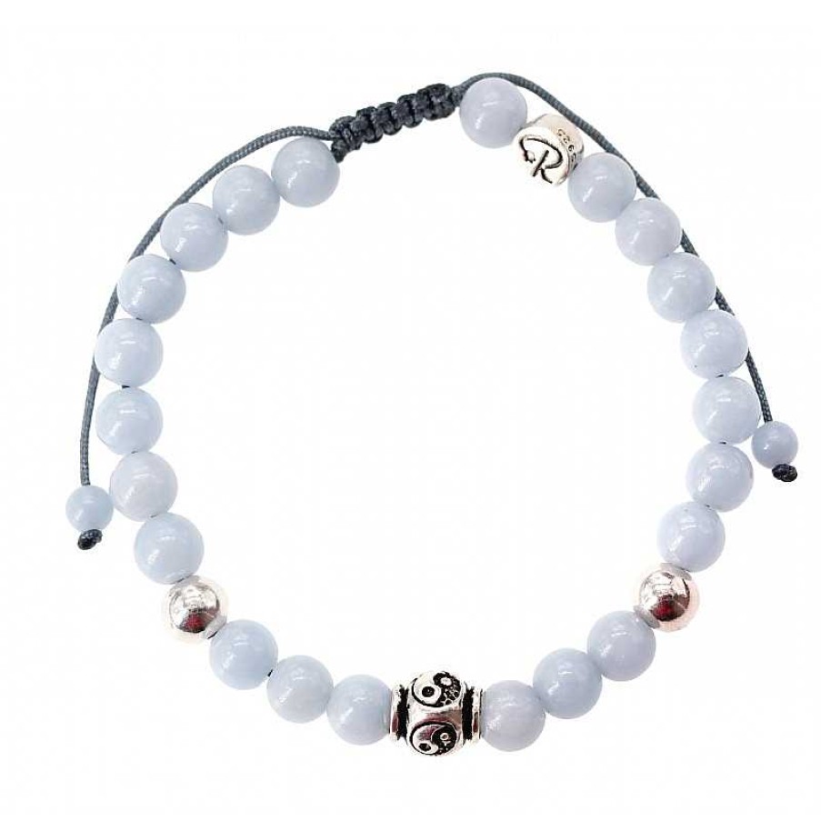 Reve de Jade | Bracelet Yin & Yang - Jaspe Mokaite Et A925