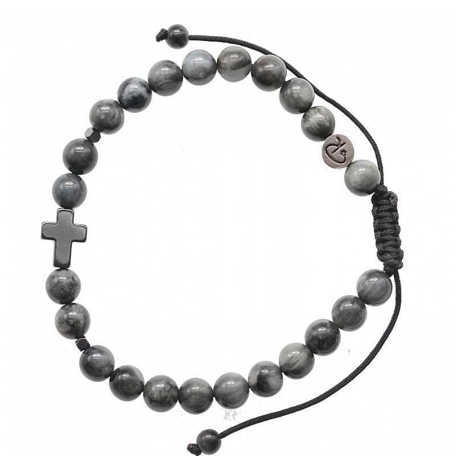 Reve de Jade | Bracelet Christ En Quartz Oeil De Chat