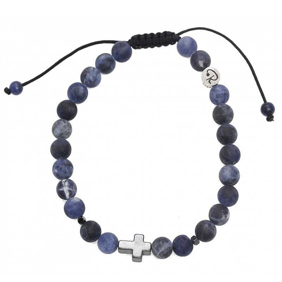 Reve de Jade | Bracelet Croix En Sodalite