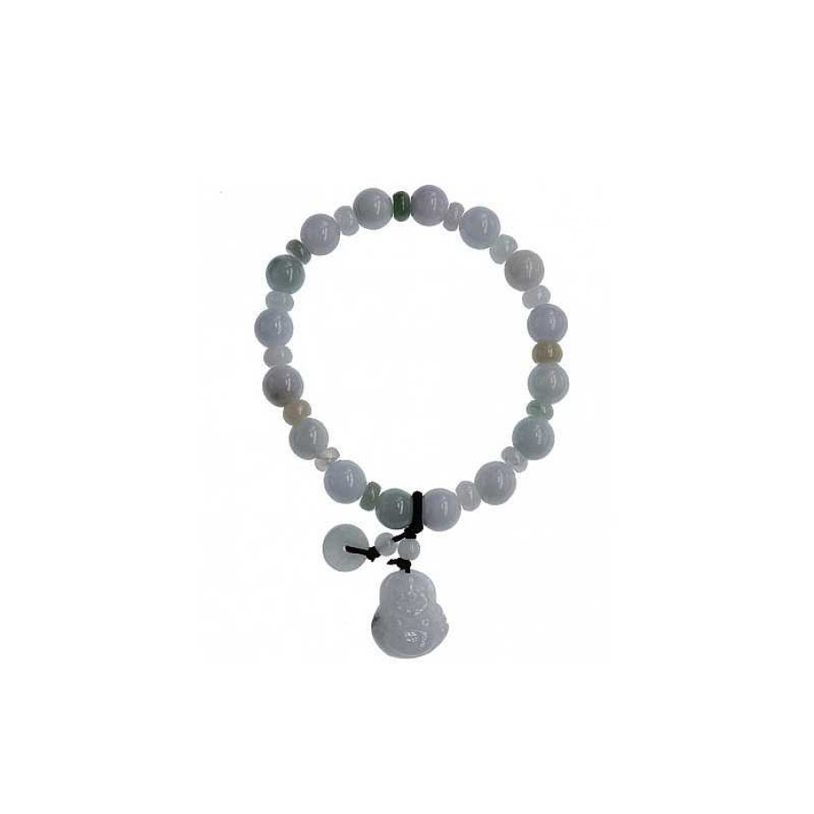 Reve de Jade | Bracelet De Perles En Jade Et Charms Bouddha