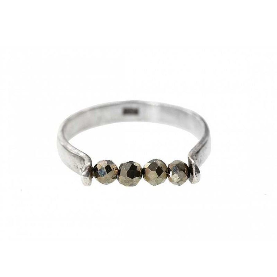 Reve de Jade | Bague Finesse En Pyrite Sur Argent 925