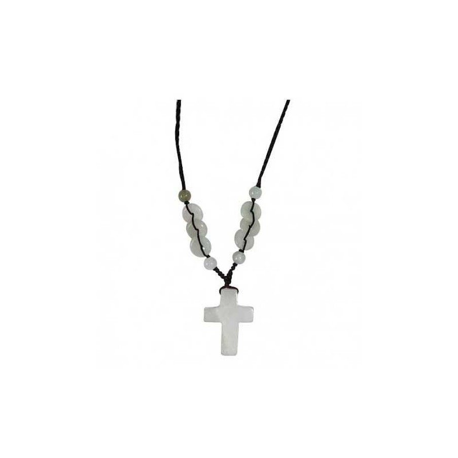 Reve de Jade | Collier Petite Croix En Jade