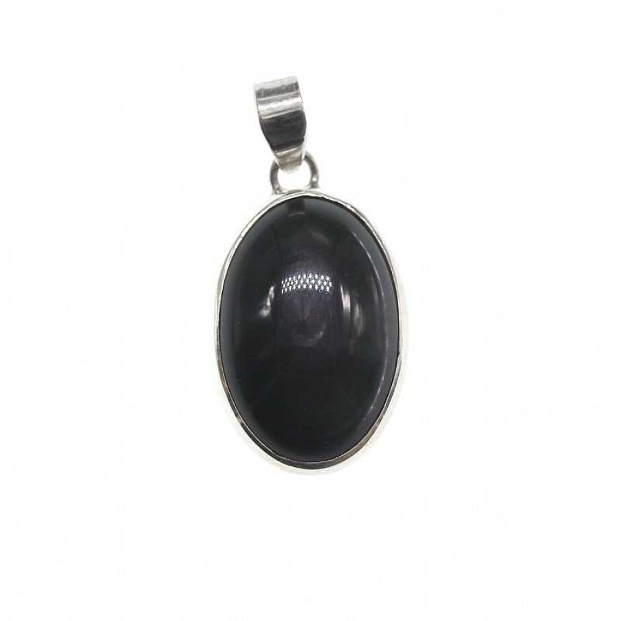 Reve de Jade | Pendentif Obsidienne Oeil C Leste Et Argent 925