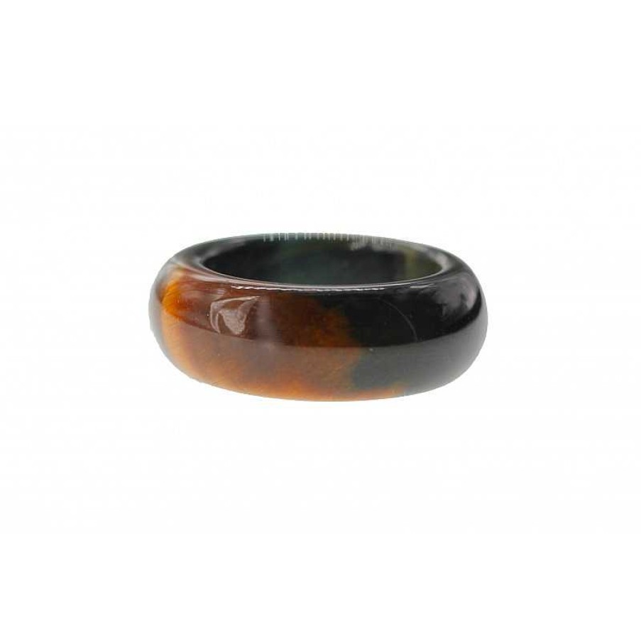 Reve de Jade | Bague Anneau - Oeil De Tigre Et Oeil De Faucon