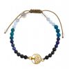 Reve de Jade | Bracelet Cama Eu - Cristal De Roche, Ang Lite, Apatite, Lapis Lazuli, Dumorti Rite Et Plaqu Or