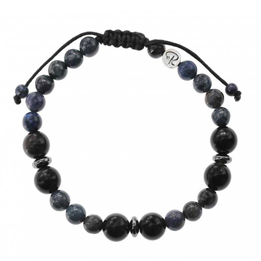 Reve de Jade | Bracelet Dumorti Rite Et Obsidienne Oeil C Leste - Homme