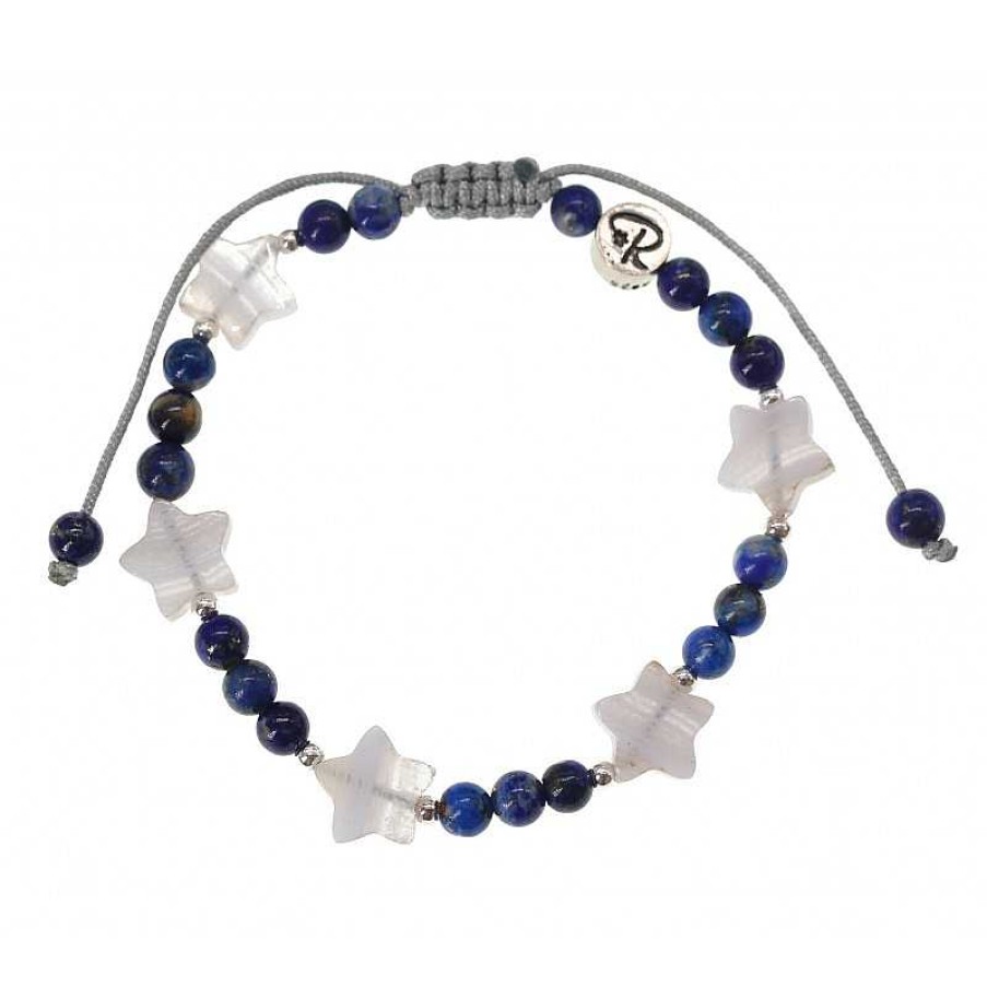 Reve de Jade | Bracelet Enfant " Toile Filante" - Tourmaline, Quartz Rose Et Argent 925