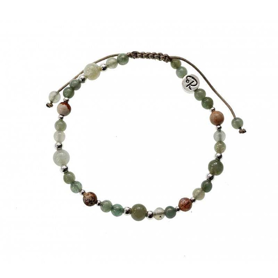 Reve de Jade | Bracelet Terra En Jade, Jaspe Paysage Et Argent 925